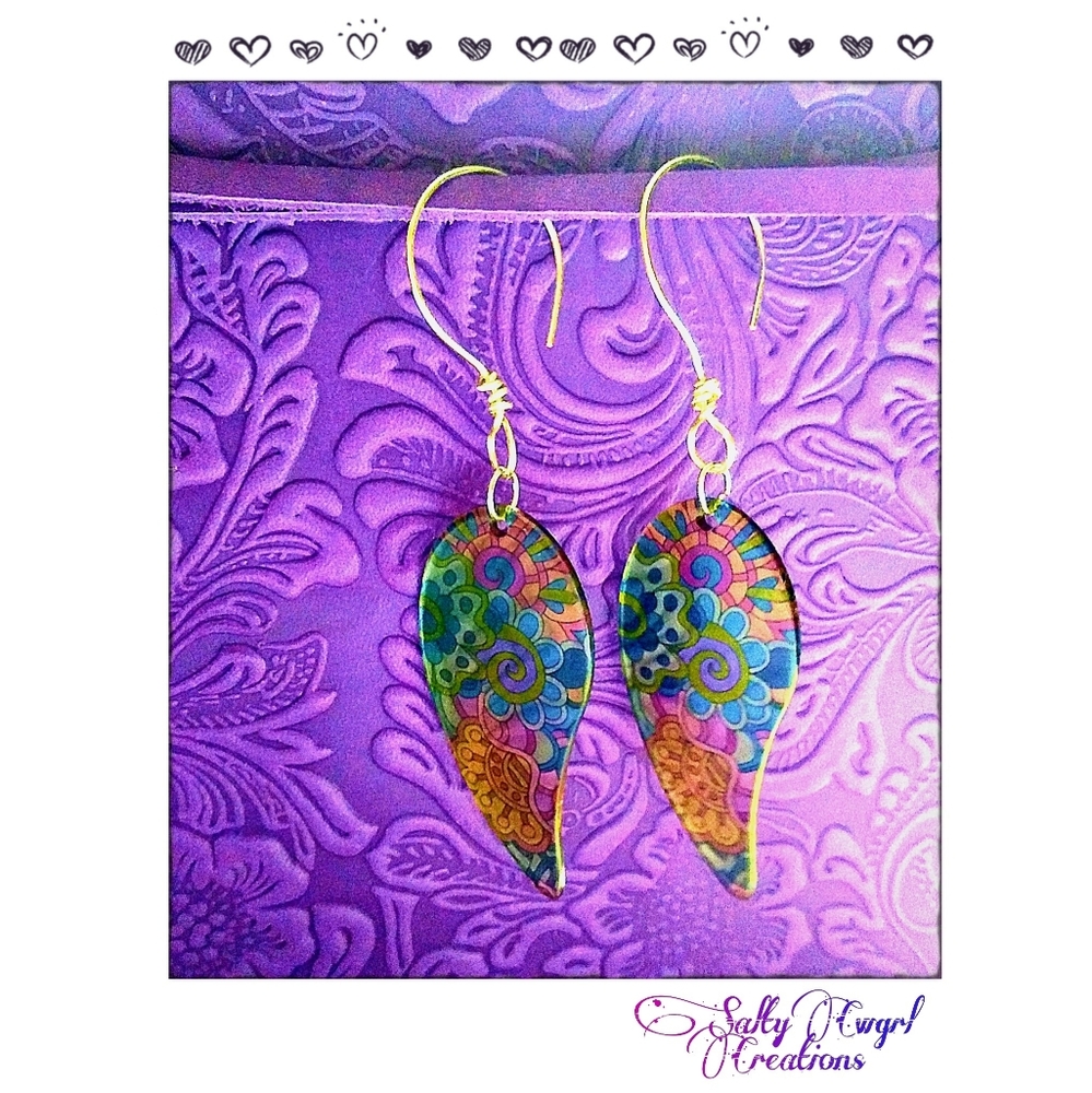Fabulous Retro Festival Colorful Flower Power Earrings